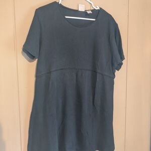 Dark Blue Short Sleeve Dress